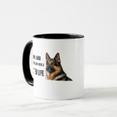 Ich arbeite hart, damit mein Hund ein besseres Leb Tasse (Vorderseite Links)