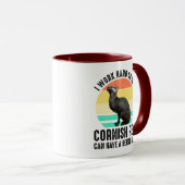 Ich arbeite hart, damit meine Cornish Rex ein bess Tasse (VorderseiteRechts)