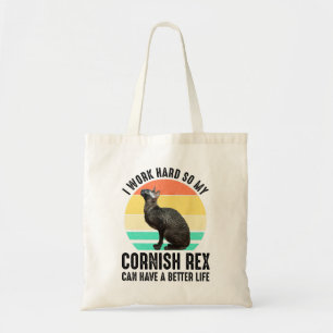 Ich arbeite hart, damit meine Cornish Rex ein bess Tragetasche