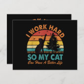 Ich arbeite hart, damit meine Katze besser leben k (Vorne/Hinten)