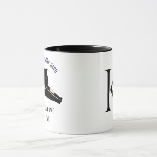 Ich arbeite hart, damit meine Katze ein besseres L Tasse (Zentrum)