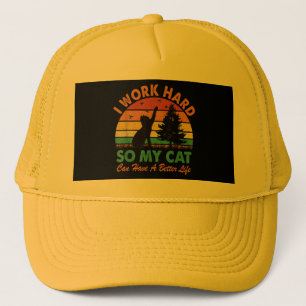 Ich arbeite hart, damit meine Katze ein besseres L Truckerkappe