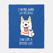 Ich arbeite hart fleecedecke (Vorderseite)