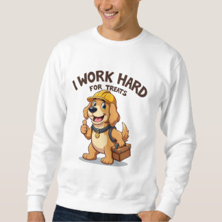 Ich arbeite hart für Leckereien Funny Golden Retri Sweatshirt