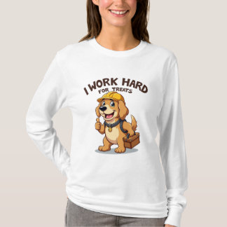 Ich arbeite hart für Leckereien Funny Golden Retri T-Shirt