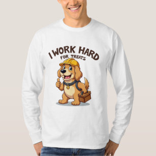 Ich arbeite hart für Leckereien Funny Golden Retri T-Shirt