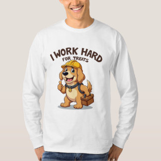 Ich arbeite hart für Leckereien Funny Golden Retri T-Shirt