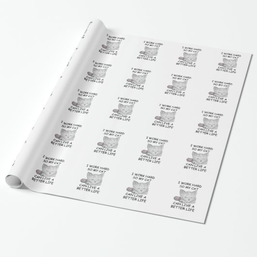Ich arbeite hart geschenkpapier (Ungerollt)
