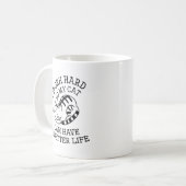 Ich arbeite hart kaffeetasse (Vorderseite Links)