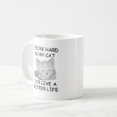 Ich arbeite hart kaffeetasse (Vorderseite Links)