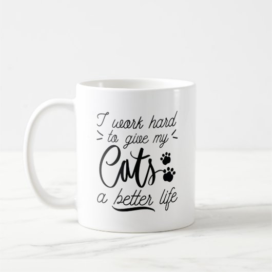 Ich arbeite hart kaffeetasse (Links)