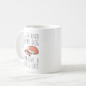 Ich arbeite hart kaffeetasse (Vorderseite Links)