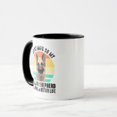 Ich arbeite hart, mein deutscher Hirte Tasse (Vorderseite Links)