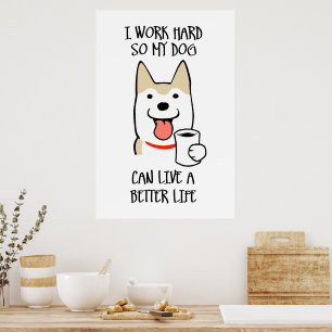 Ich arbeite hart poster