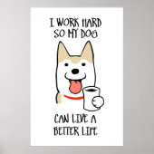 Ich arbeite hart poster (Vorne)