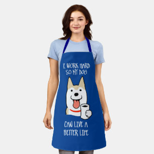 Ich arbeite hart schürze