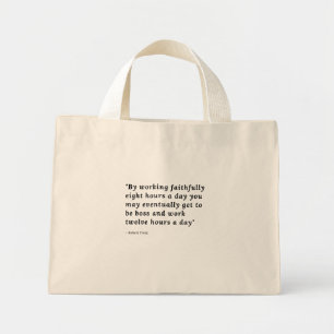 Ich arbeite hart T - Shirt Tote Bag Mini Stoffbeutel
