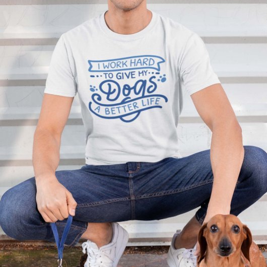 Ich arbeite harte Hunde T-Shirt