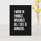 Ich arbeite im Finanzwesen Karte (Gelbe Blume)