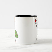 Ich arbeite im Garten Zweifarbige Tasse (Mittel)