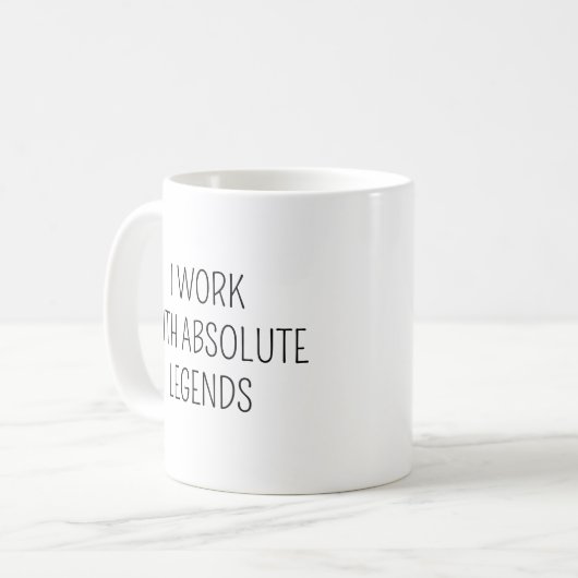 Ich arbeite mit Absolute Legends 10 Foto Office Te Kaffeetasse (Vorderseite Links)