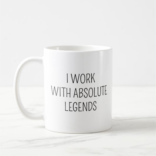 Ich arbeite mit Absolute Legends 3 Foto Office Tea Kaffeetasse (Links)