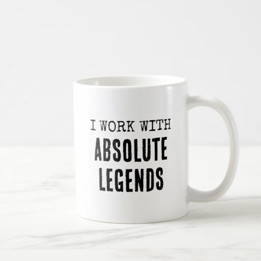 Ich arbeite mit absoluter Legend Funny Work Kaffeetasse (Rechts)
