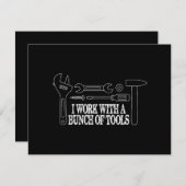 Ich arbeite mit einer Reihe von Werkzeugen - Funny Einladung (Vorne/Hinten)