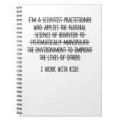 Ich arbeite mit Kindern Notizblock (Vorderseite)