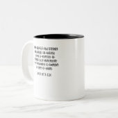 Ich arbeite mit Kindern Zweifarbige Tasse (Vorderseite Links)