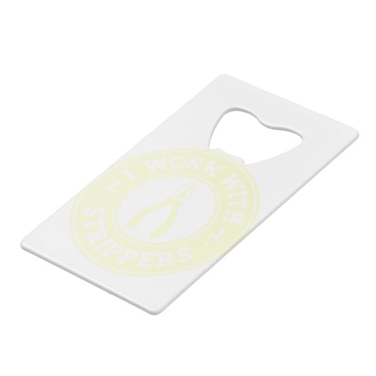 Ich arbeite mit Strippern #USAPatriotGraphics © Geldbeutel Flaschenöffner (Rückseite Schrägansicht)