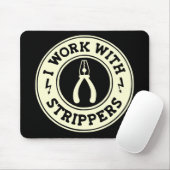 Ich arbeite mit Strippern #USAPatriotGraphics © Mousepad (Mit Mouse)