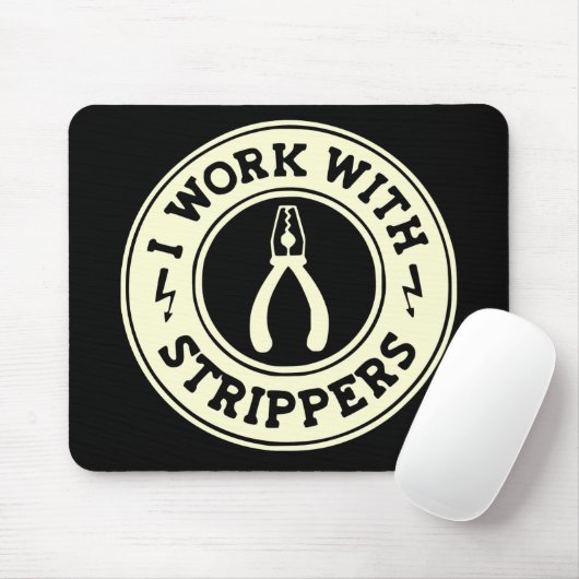 Ich arbeite mit Strippern #USAPatriotGraphics © Mousepad (Mit Mouse)