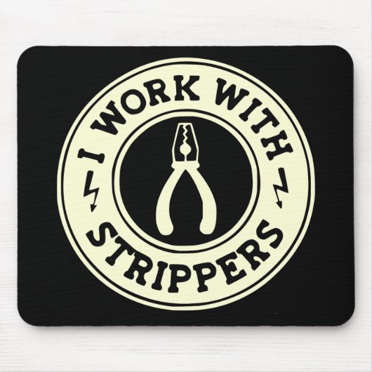Ich arbeite mit Strippern #USAPatriotGraphics © Mousepad (Vorne)