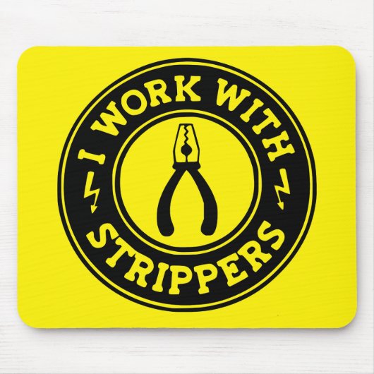 Ich arbeite mit Strippern #USAPatriotGraphics © Mousepad (Vorne)