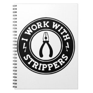 Ich arbeite mit Strippern #USAPatriotGraphics © Notizblock