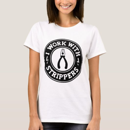 Ich arbeite mit Strippern #USAPatriotGraphics © T-Shirt (Vorderseite)