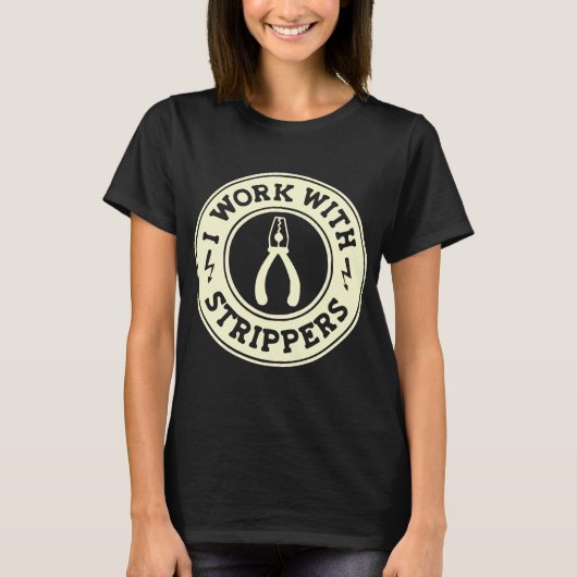 Ich arbeite mit Strippern #USAPatriotGraphics © T-Shirt (Vorderseite)
