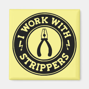 Ich arbeite mit Strippers #USAPatriotGraphics © Magnet