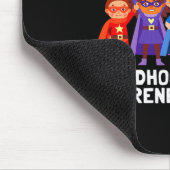 Ich arbeite mit Superhelden bei der Sensibilisieru Mousepad (Ecke)