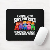 Ich arbeite mit Superhelden bei der Sensibilisieru Mousepad (Mit Mouse)