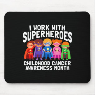 Ich arbeite mit Superhelden bei der Sensibilisieru Mousepad