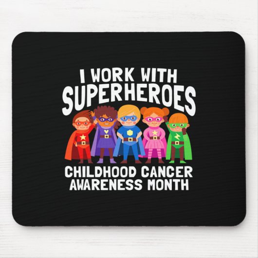 Ich arbeite mit Superhelden bei der Sensibilisieru Mousepad (Vorne)