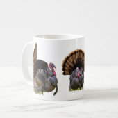 Ich arbeite mit Truthühnern Kaffeetasse (Vorderseite Links)