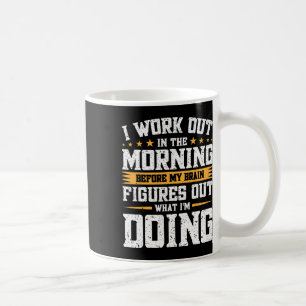 Ich arbeite morgens vor meinen Gehirnzahlen aus Kaffeetasse