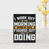 Ich arbeite morgens vor meinen Gehirnzahlen aus Karte (Gelbe Blume)