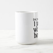 Ich arbeite nur hier Tasse (Mittel)