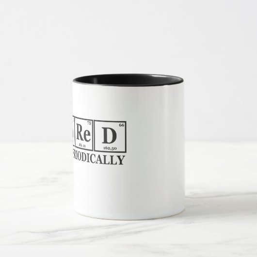 Ich arbeite regelmäßig an der Funny Chemisty Table Tasse (Zentrum)