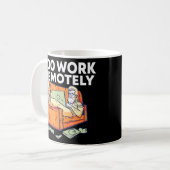 Ich arbeite remote von Zuhause-Mitarbeitern mit ST Kaffeetasse (Vorderseite Links)
