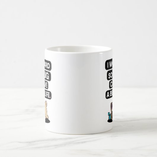 Ich arbeite schwer, also kann mein Mops eine Kaffeetasse (Mittel)